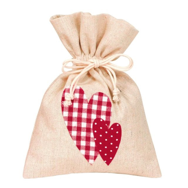 Textile gift pouch "Heart"
