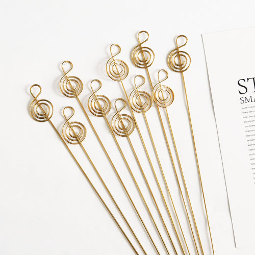 Card holders metallic gold 10 pcs