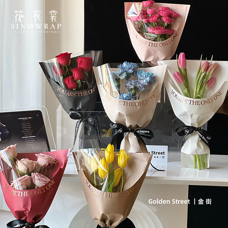 Conic mini bouquet wrapping paper 10pcs