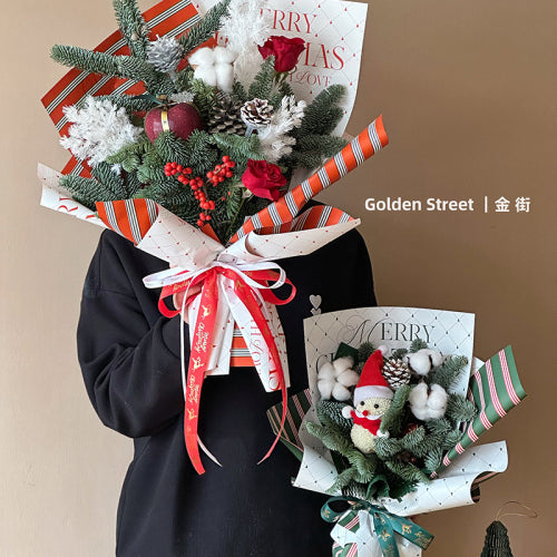 Bouquet & gift wrapping paper "Classic Christmas" 20pcs