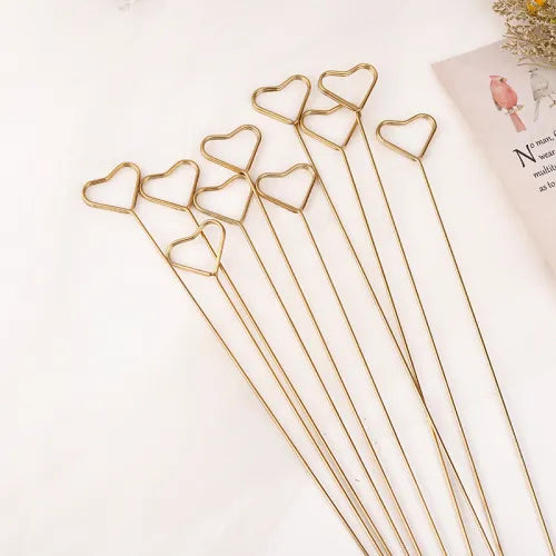Card holders metallic gold 10 pcs
