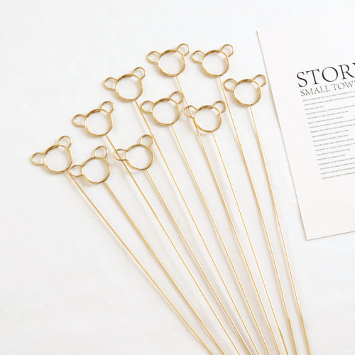 Card holders metallic gold 10 pcs